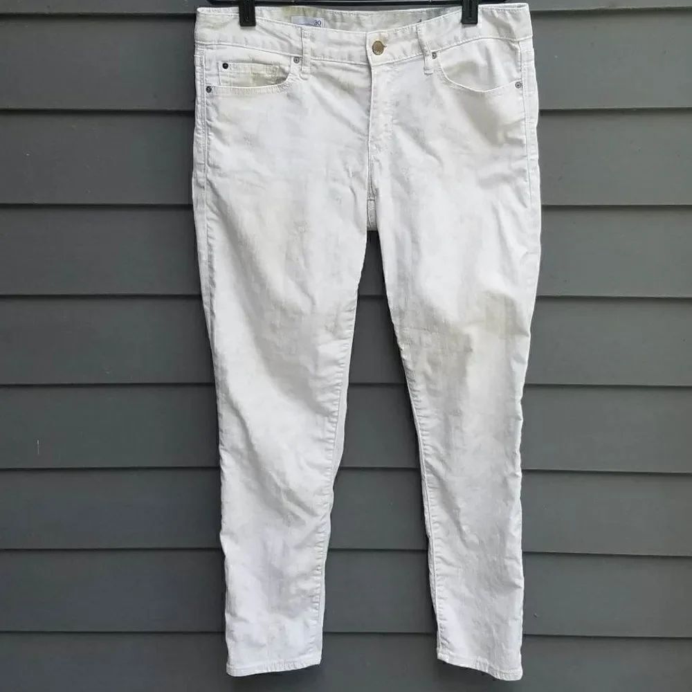 Gap 1959 Always Skinny Off white on Off white floral Jeans size 30